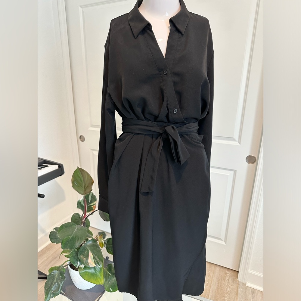 Black wrap dress